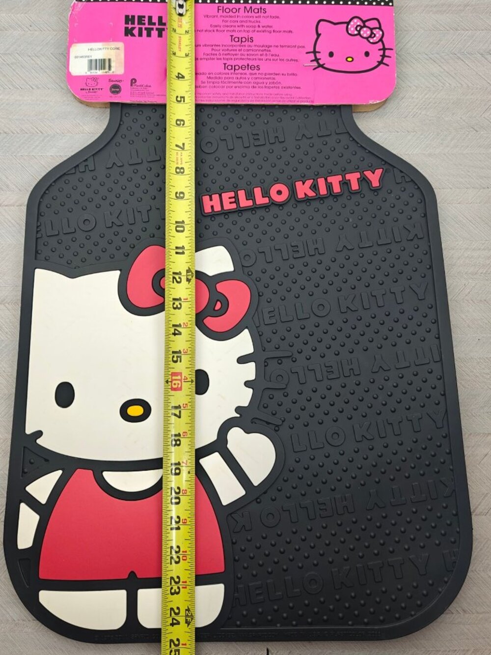 NEW Hello Kitty Rubber Auto Floor Mats Set 2 Front Sanrio 2011 All Weather - Picture 10 of 12